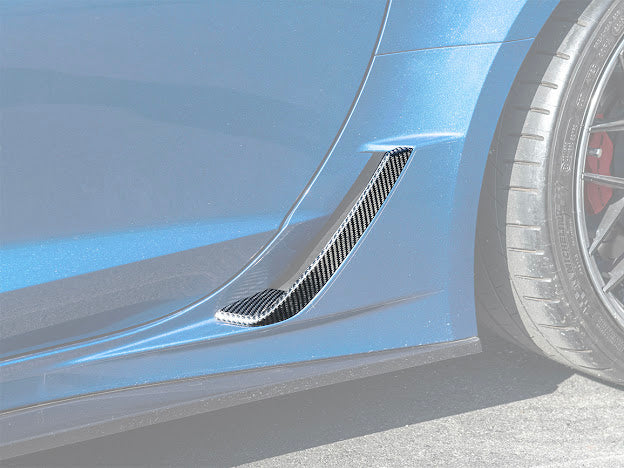 2014-2019 Corvette C7 Z06/ ZR1 CARBON FIBER Side Rocker Panels Brake Scoop Vents (PAIR)